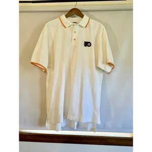 Dynasty Philadelphia Flyers NHL Polo Shirt Men's XL Embroidered Logo Vintage 90s